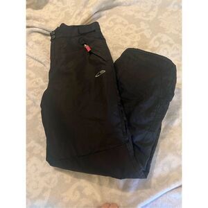 Girls Champion black pink snow ski pants side 10/12